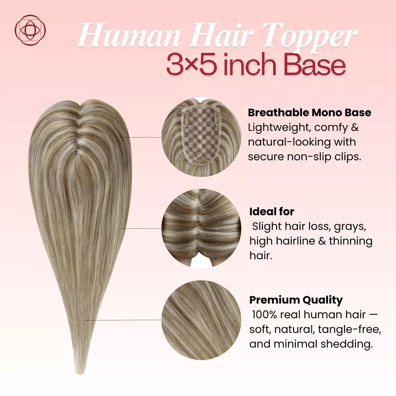 Load image into Gallery viewer, human hair topper straight hair
