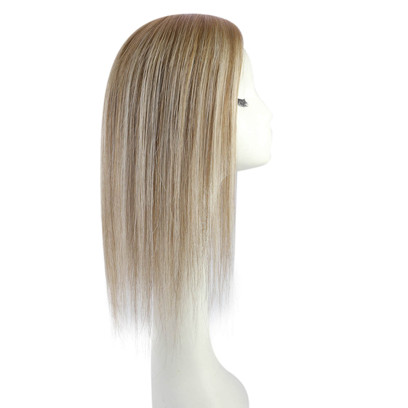 Load image into Gallery viewer, balayage hair topper 6*6inch base virgin topper for thinning hair crown hair toppers for thin hair human hair hair toppers for women best human hair topper

