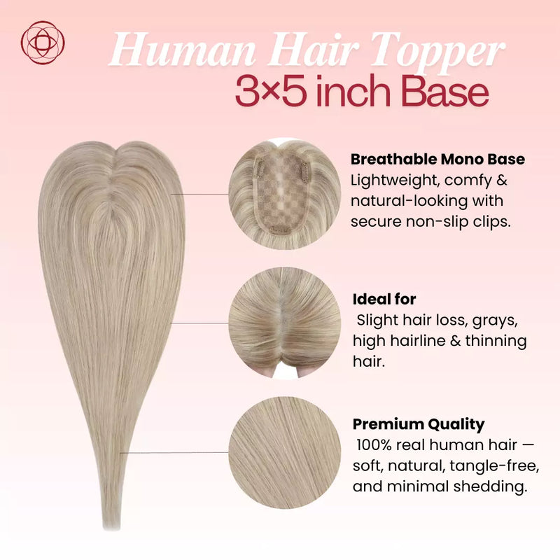 Load image into Gallery viewer, blonde human hair topper
