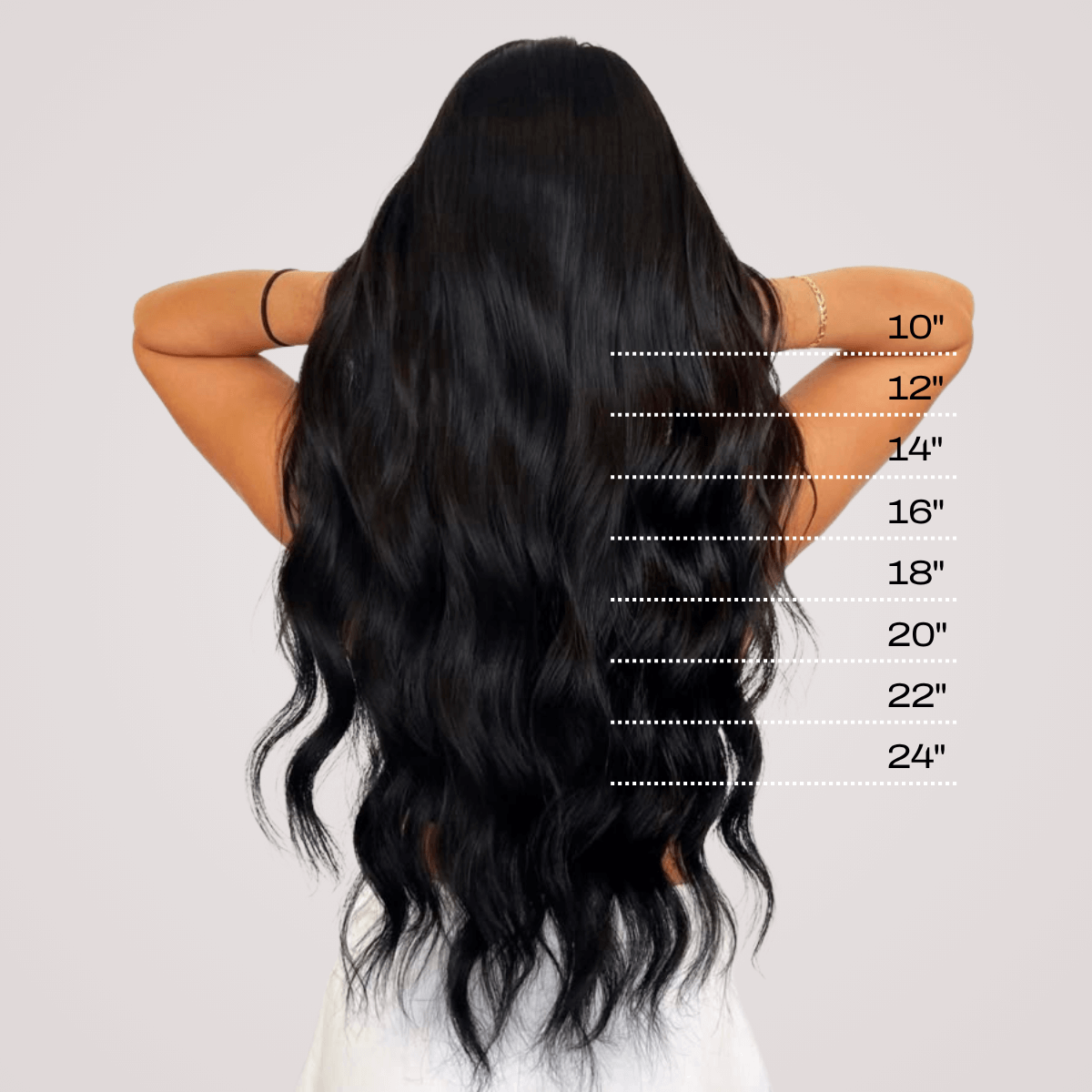 Moresoo Premium Hair Human Hair Extensions Length Guide