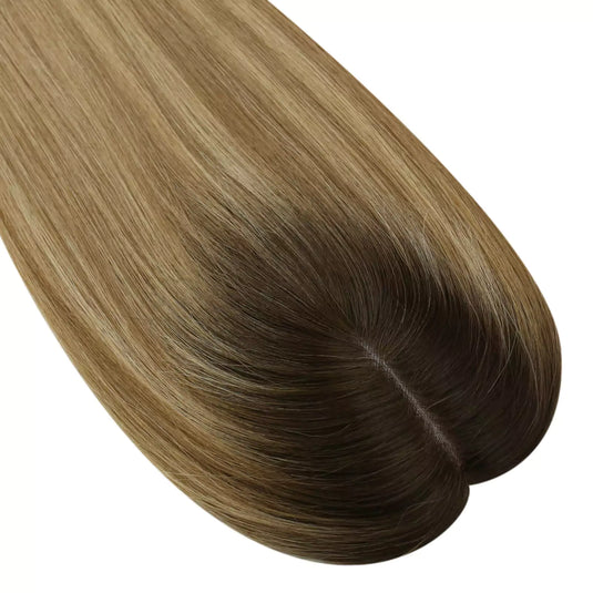 Moresoo topper balayage brown hair topper on a white background