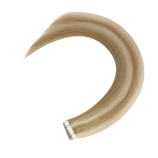 tape hair extensions,real human hair,tape ins,tape hair extensions,real human hair extensions,22 inch hair extensions,blonde highlights extensions, invisible tape in blonde highlights