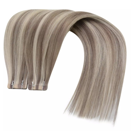 thickend tape in hair extensions real human hair
tape in human hair extensions best moresoo tape in hair extensions
white blonde virgin hair extension human soft hair for women

