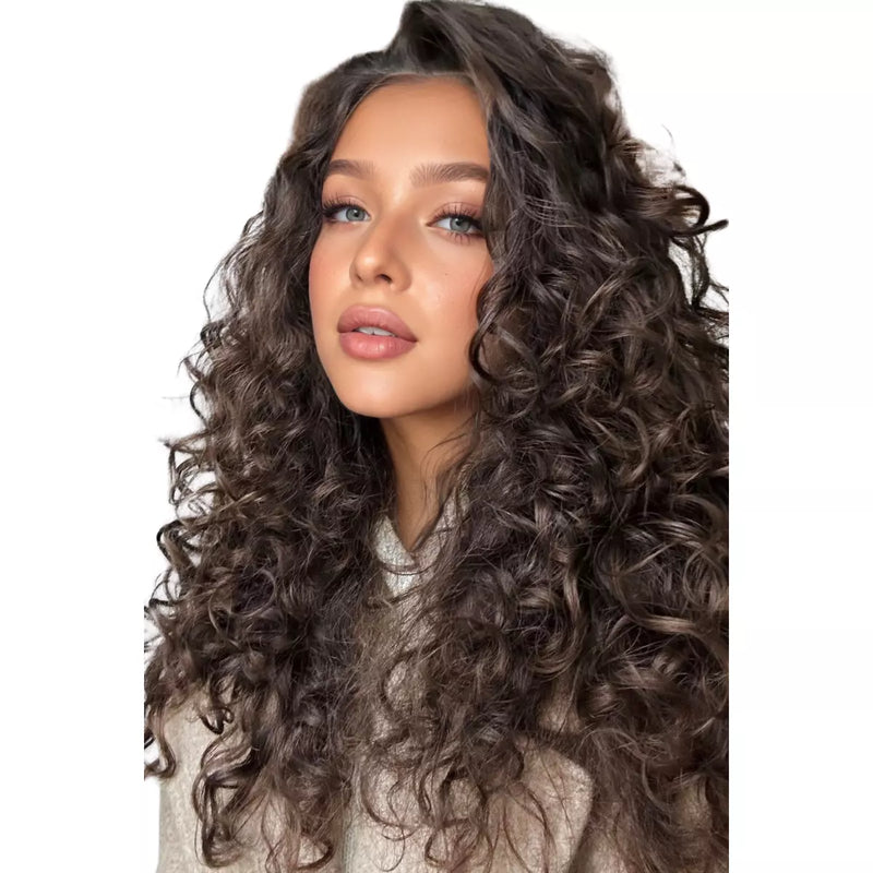 Load image into Gallery viewer, deep wave brown hair clip in extension get fuller and thicker hair in minutes for women
