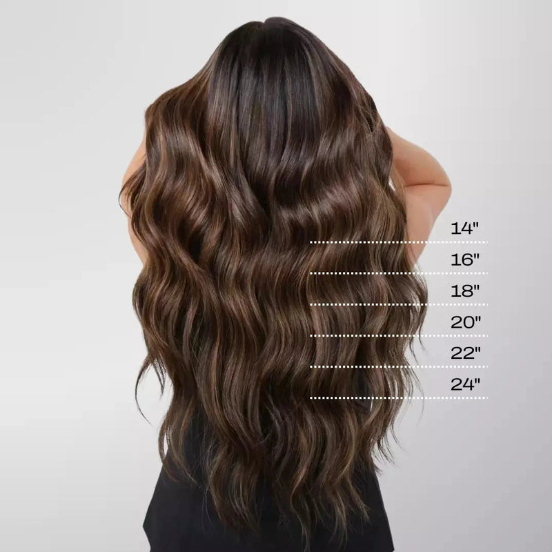 Load image into Gallery viewer, Moresoo Premium Hair Human Hair Extensions Length Guide
