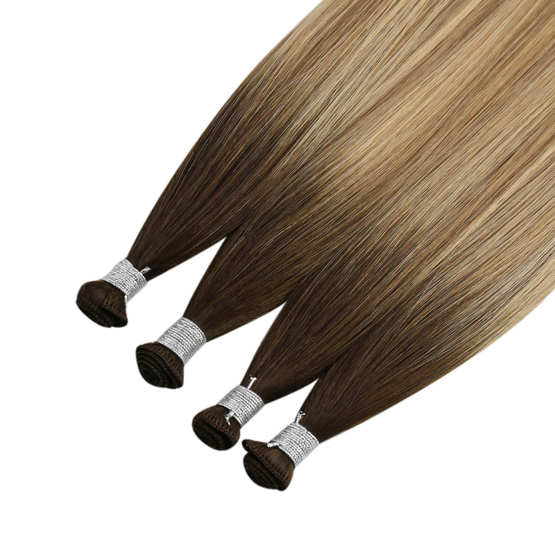 Load image into Gallery viewer, virgin human hair weft,hand tied weft hair extensions,human hair extensions,sew in hair extensions
