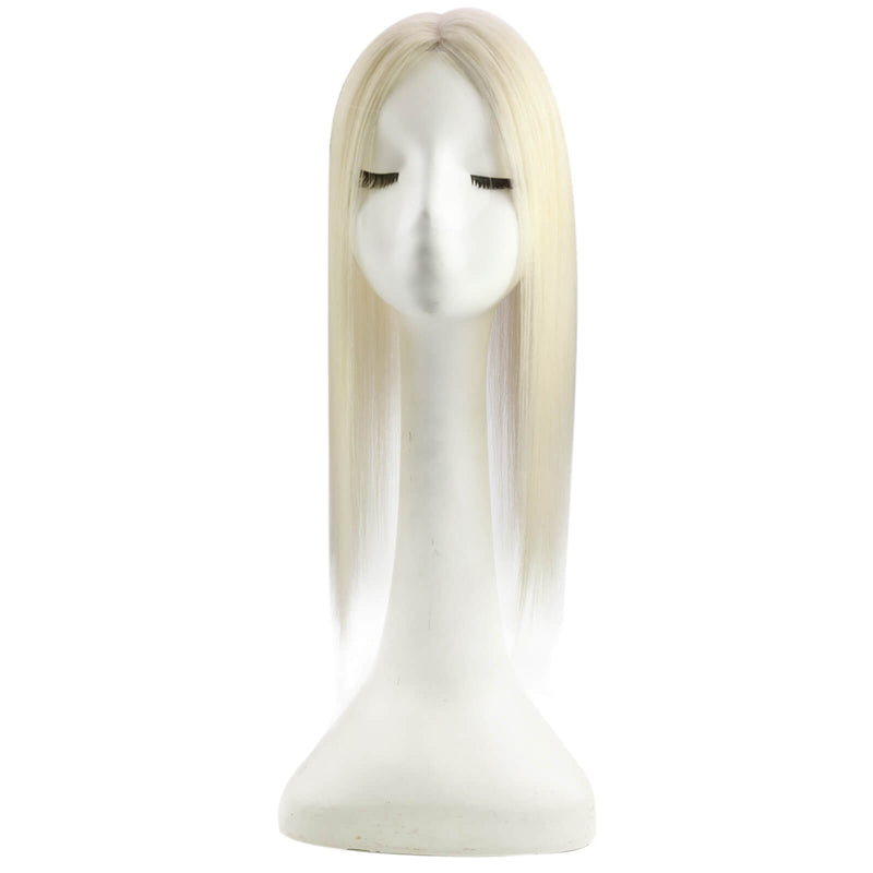 Load image into Gallery viewer, 100% virgin human hair platinum blonde hair topper moresoo hair topper
