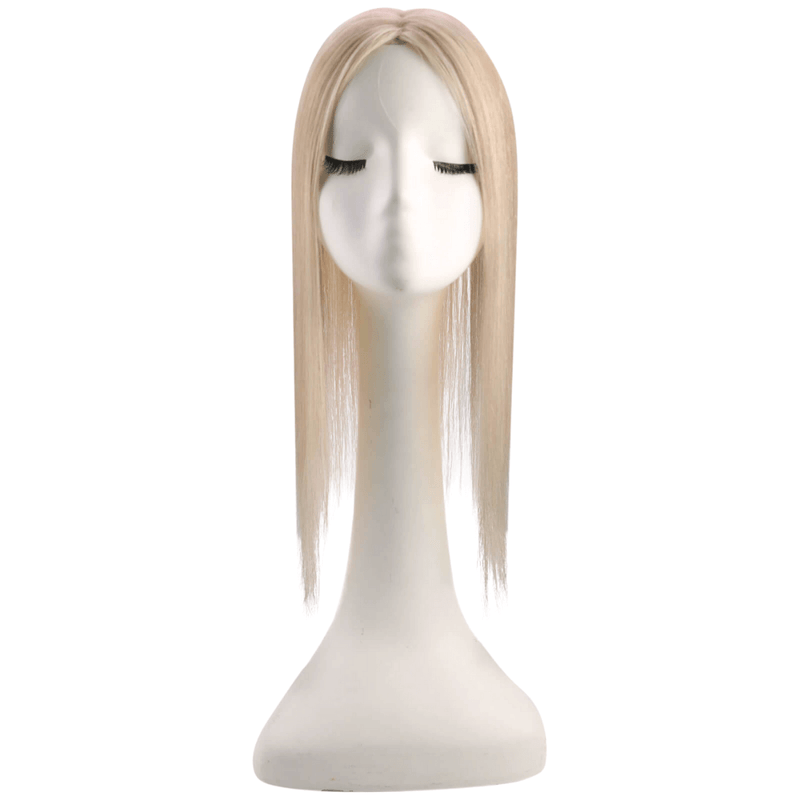 Load image into Gallery viewer, human hair crown topper highlight ash blonde color champagne blonde highlights
