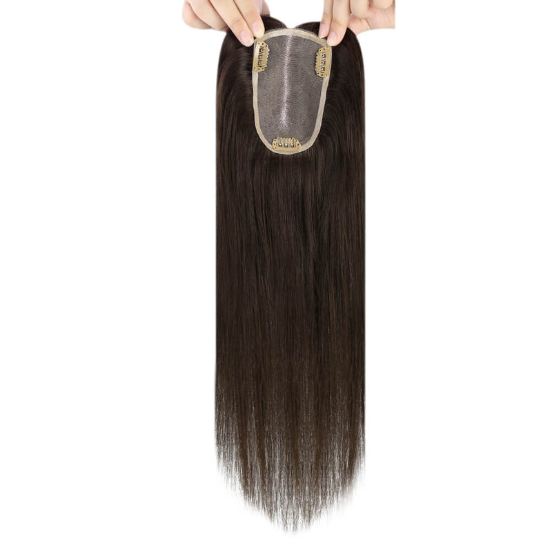 Load image into Gallery viewer, hair topper for women darkest brown
