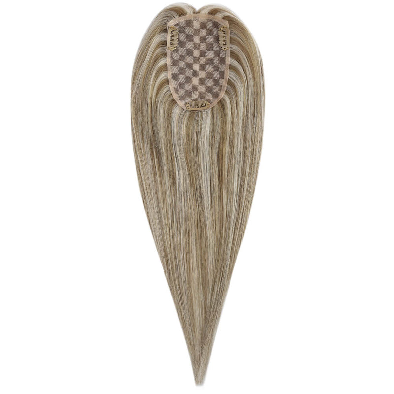 remy human hair topper highlight brown
