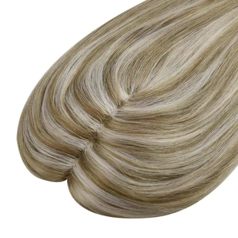 Load image into Gallery viewer, Moresoo breathable mono base topper for women, best human hair topper for thinning crown, adds natural volume
