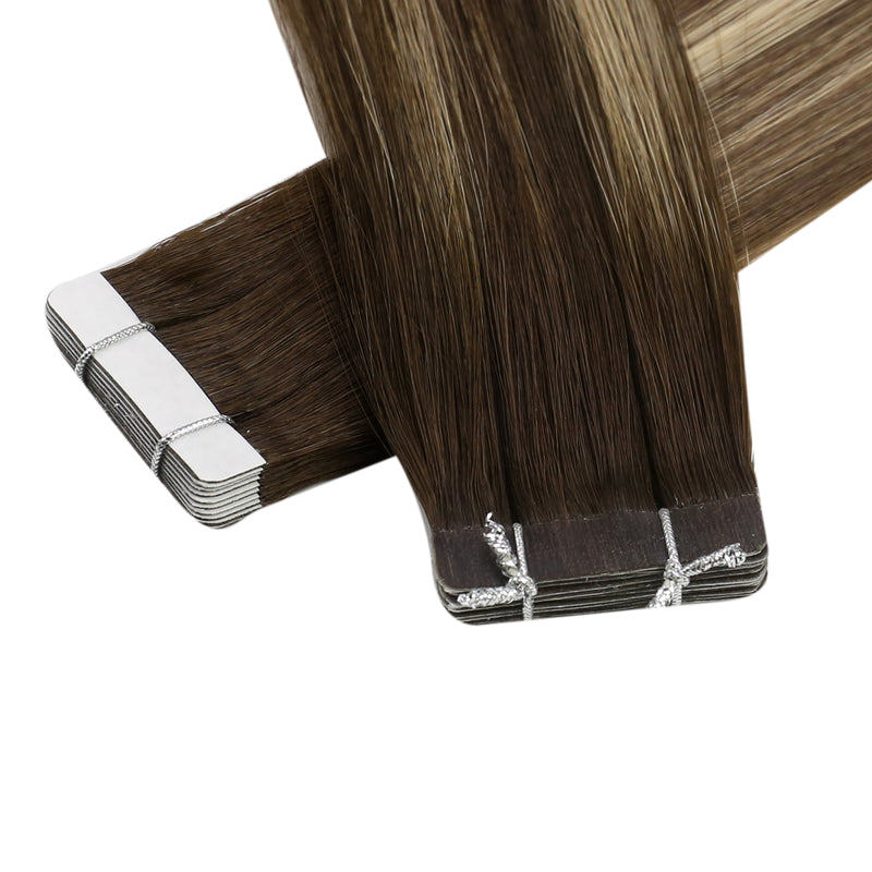 Load image into Gallery viewer, virgin hair extensions tape in, virgin tape in hair extensions, human hair tape in extensions,
Virgin Hair tape in human hair extensions, virgin hair extensions tape in, virgin tape in hair extensions, brown tape in extension long hair extensions-long hair extensions-22 inch hair extensions-24 inch hair extensions


