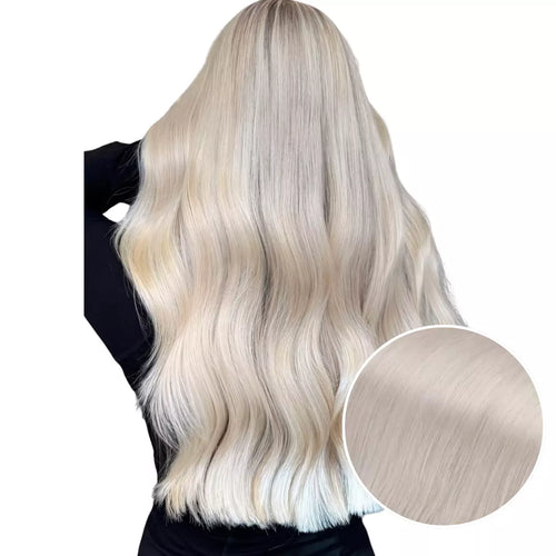 100% Handmade Human Hair Clip In Extensions 7 Pieces 16 Inch Straight Human Hair Clip In Extensions for Women