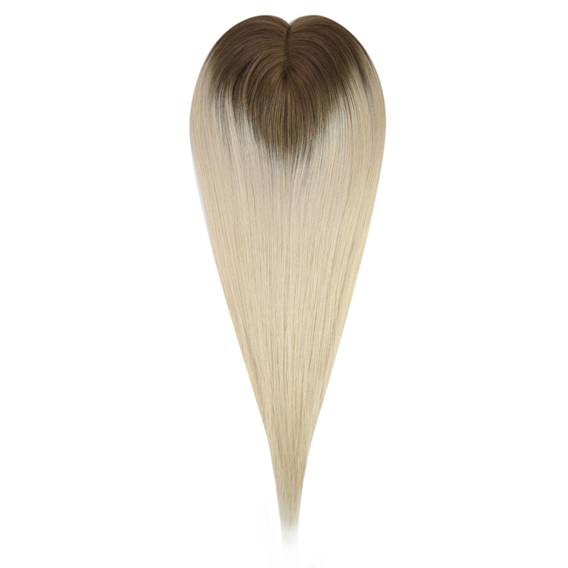 Load image into Gallery viewer, Straight Moresoo hair topper for women, real human hair for thinning crown and hair loss
