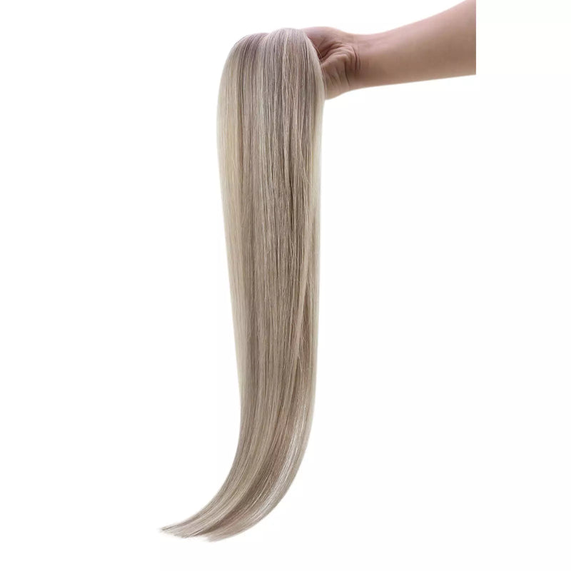 Load image into Gallery viewer, blonde tape in hair extensions moresoo tape in hair
 thickend tape in hair extensions real human hair
tape in human hair extensions best moresoo tape in hair extensions
white blonde virgin hair extension human soft hair for women

