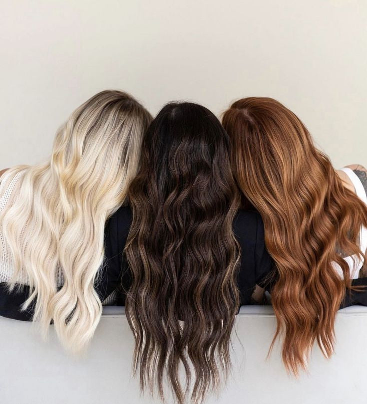 Three models with different hair colors