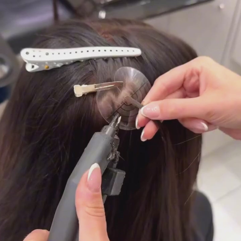 Load and play video in Gallery viewer, [U-Tip Upgrade] Virgin K Tip Professional Hair Extensions Darkest Brown #2
