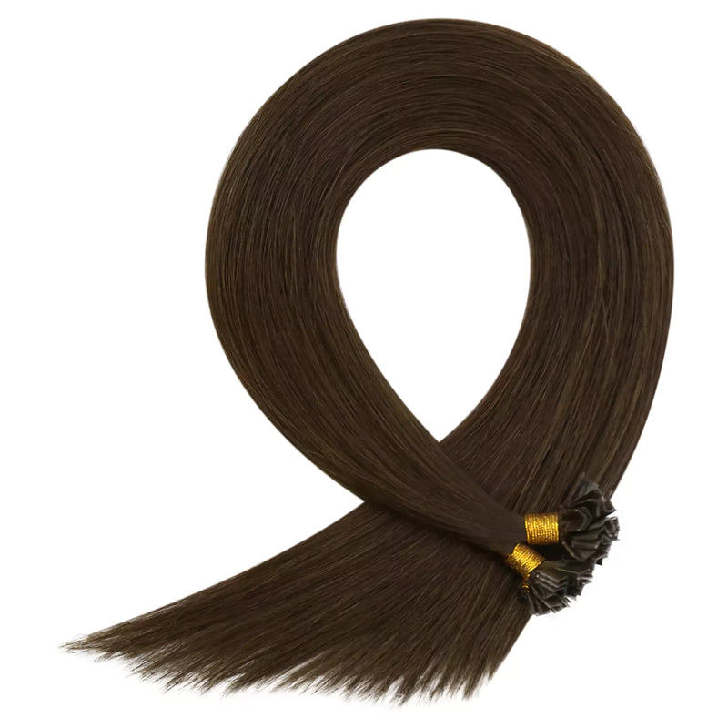 dark brown k tip virgin human hair extensions