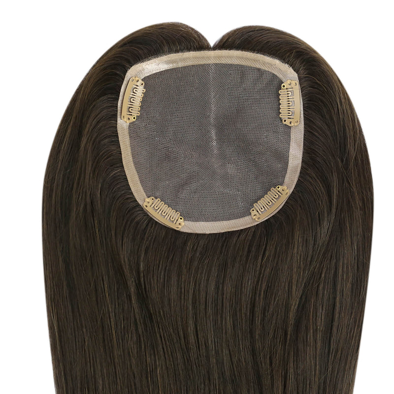 Load image into Gallery viewer, Clip-in topper hair piece that adds instant volume and coverage for thinning areas
