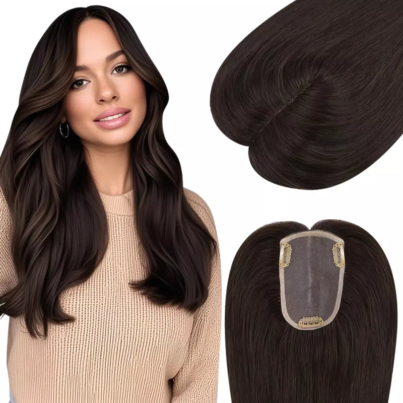 Load image into Gallery viewer, brown human hair topper
