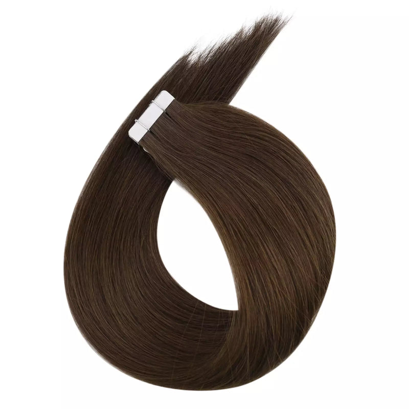 Load image into Gallery viewer, moresoo tape in extensions-dark brown-darkest brown-hair extension- hair extension lengths-extension hair-weft-weft hair extensions-weft extensions-hair weft-hair weft extensions
