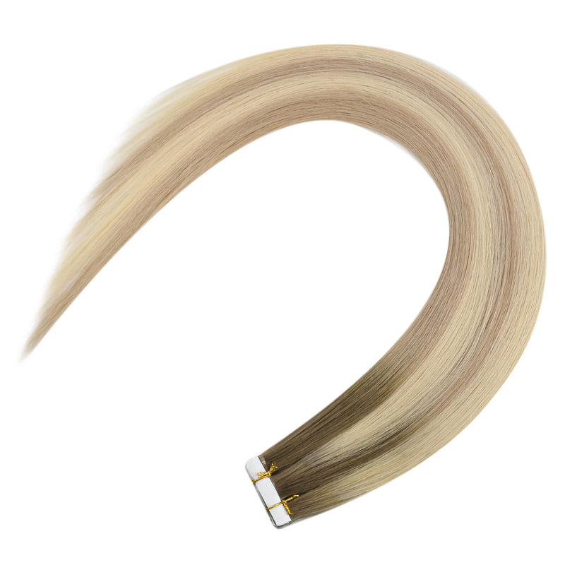 Load image into Gallery viewer, Virgin Hair,Injection tape in extensions,hair tape extensions,Virgin Hair Injection, Virgin Hair,Injection best tape in hair extensions,brown highlight
