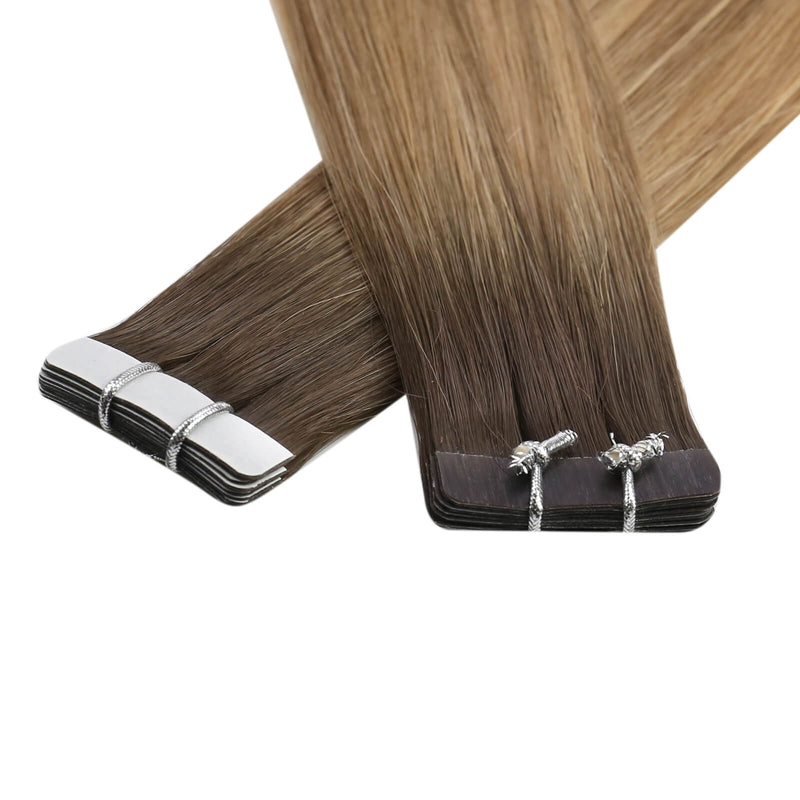 Load image into Gallery viewer, balayage brown with blonde tape in hair extension_1
moresoo tape in hair extensions best tape in hair
best tape in hair extensions near me balayage tape in hair extensions
