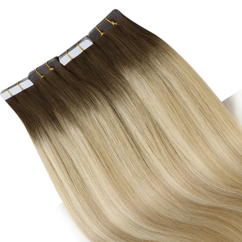 blonde invisible tape extensions