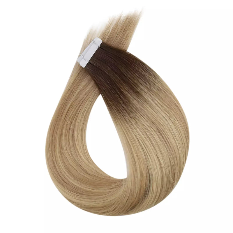 Load image into Gallery viewer, Top quality Brazilian Virgin Hair tape ins-Tape-In-Adhesive-Human-Hair-Extensions-PU-Skin-Weft-10A-Virgin-Human-Hair-20-Inch-Invisible-Natural-Tape-Extensions
