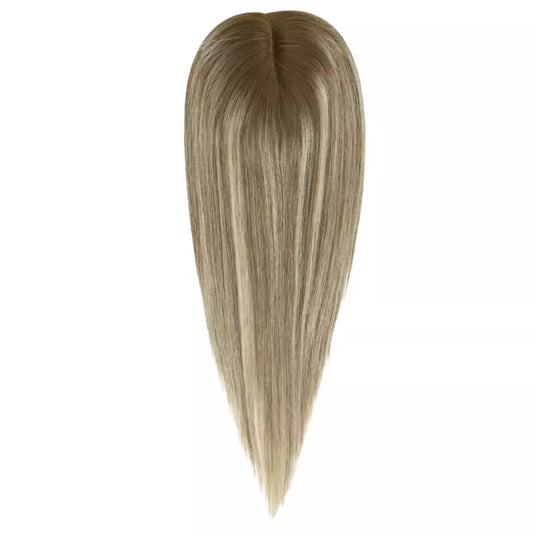 Balayage brown hairpiece on a white background