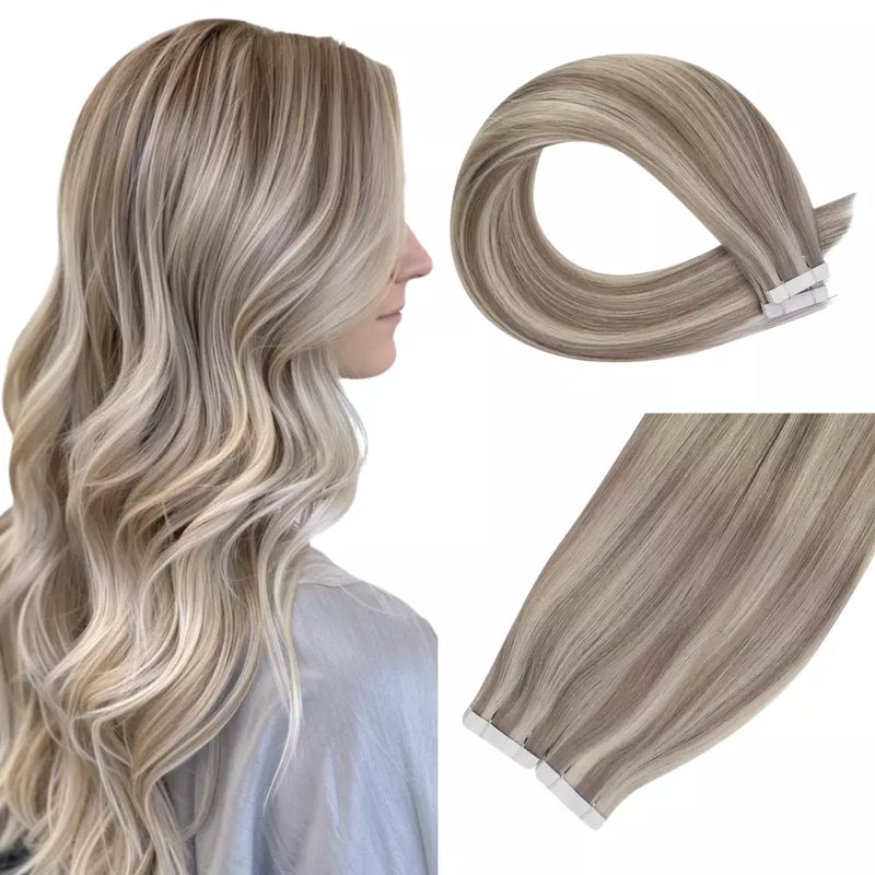 Load image into Gallery viewer, human hair tape in hair extensions
