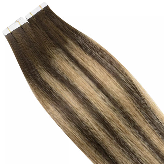 Human tape in hair extensions balayage 14 inch hair extensions-real human hair extensions brown tape in extension long hair extensions-long hair extensions-22 inch hair extensions-24 inch hair extensions