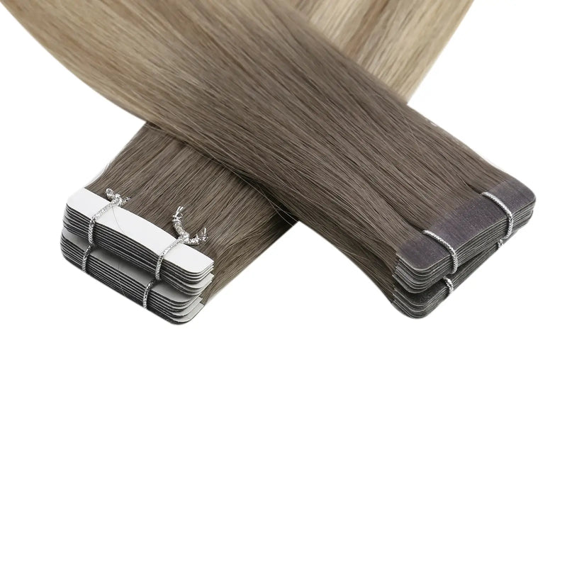 Load image into Gallery viewer, virgin hair best tape in hair extensions 100% real human hair tape in extensions
