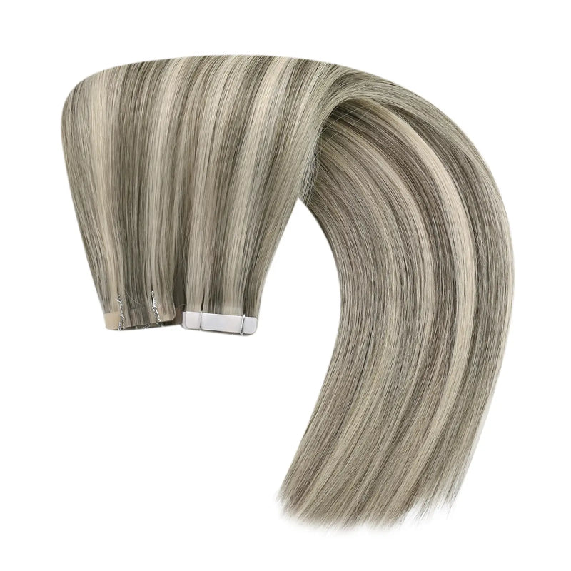 Load image into Gallery viewer, virgin tape in human hair blonde，healthy human hair high quality high quality human hair human hair extensions hurtless hair extensions invisible tape in hair
