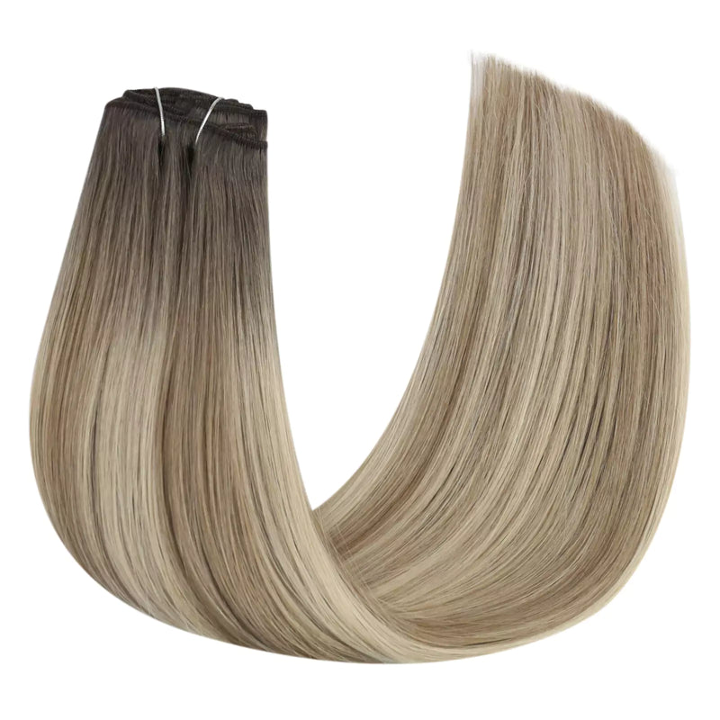 Load image into Gallery viewer, virgin clip in hair extensions for full head
