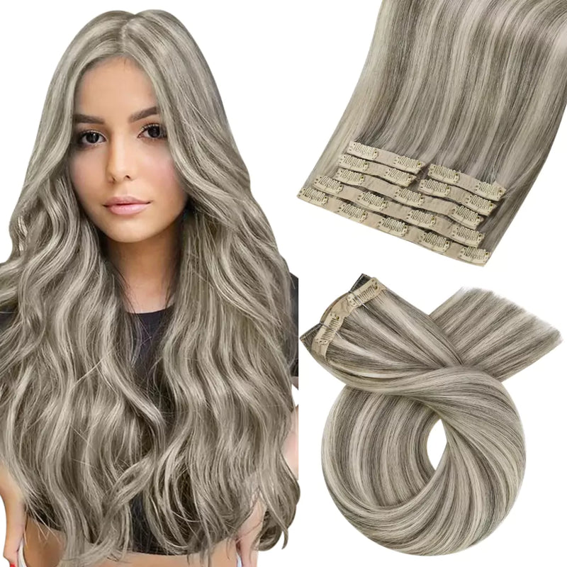 clip in hair extensions for fine hair highligt color