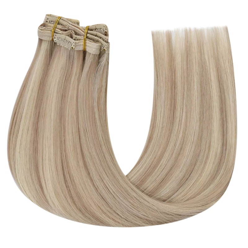 virgin clip in highlight color virgin human hair