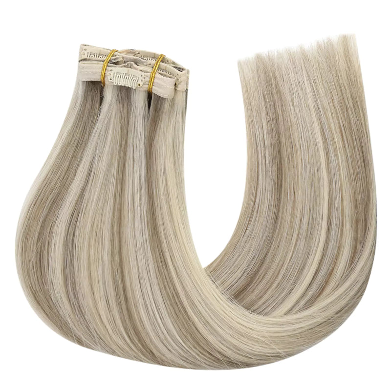 virgin clip in real human hair extensions