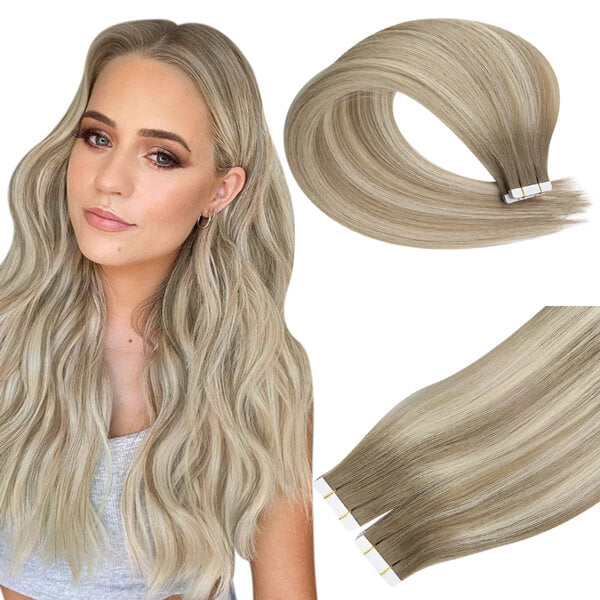 balayage virgin tape in hair 