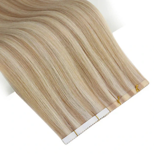 22-inch platinum blonde hair tape in, invisible platinum blonde tape in extensions, high-quality platinum blonde tape in, luxurious platinum blonde hair extensions, salon-quality platinum blonde tape in extensions, 14-inch platinum blonde extensions, 18-inch platinum blonde tape in