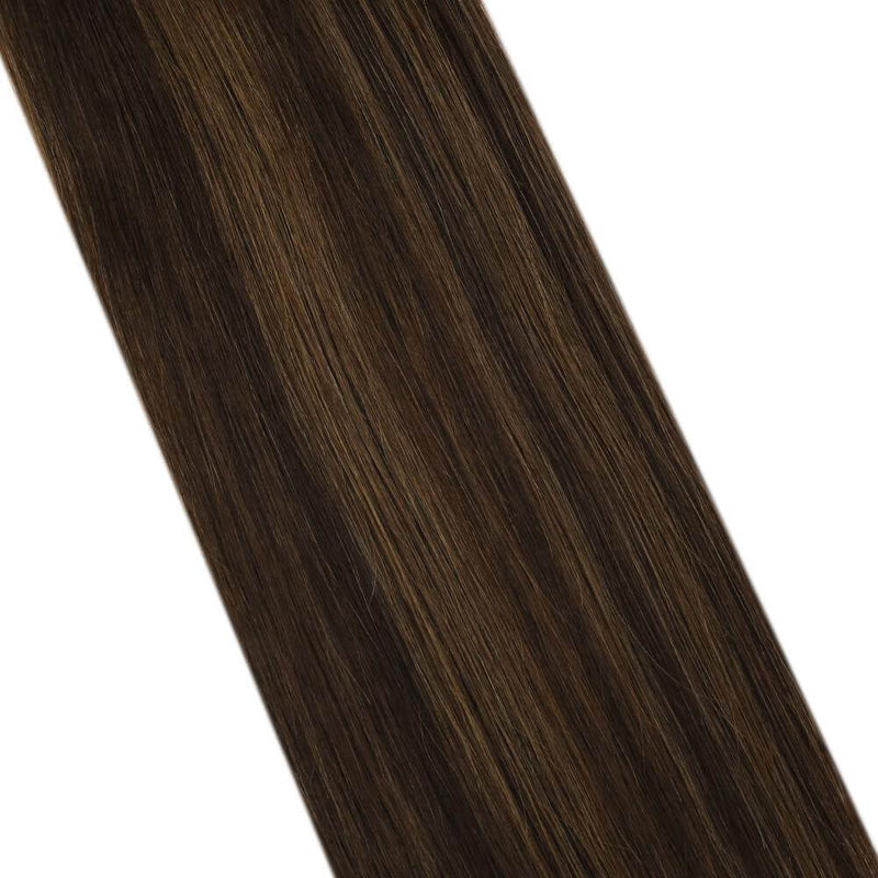 Load image into Gallery viewer, Remy Human Brazilian Hair Double Weft Human Hair Extensions High Quality Hair Extensions Clip In Remy Brown Color 22 Inch For Women
