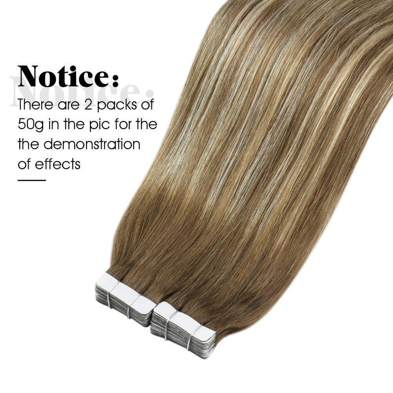 balayage tape in hair extensions human hair 40pcs