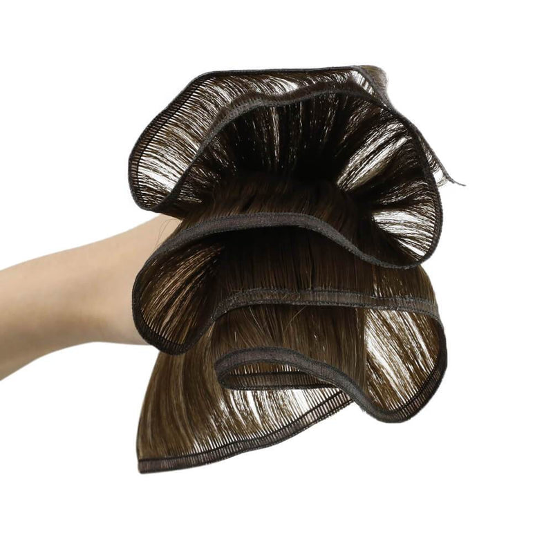 Load image into Gallery viewer, hair weave-brown hair with blonde balayage-balayage dark brown hair-caramel balayage on brown hair- hair extensions wholesale-professional hair extensions for hairstylists-hair salon-human hair extensions
