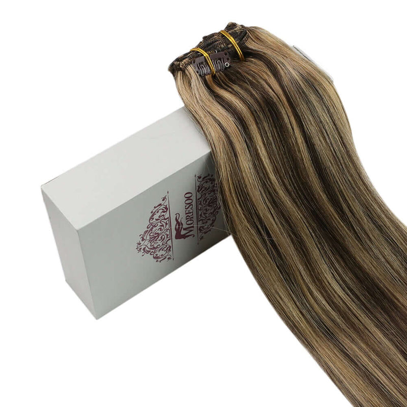 premium 18-inch clip-in hair extensions