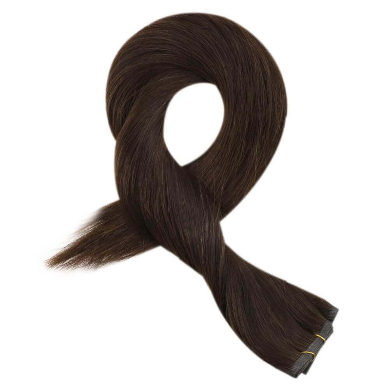 Load image into Gallery viewer, moresoo weft hair 20 inch hair -natural hair extensions-hair extensions on very short hair-hair extensions human hair-best hair extensions for thin hair-22 inch hair extension-flat silk weft-flat weft hair extensions-moresoo hair extensions
