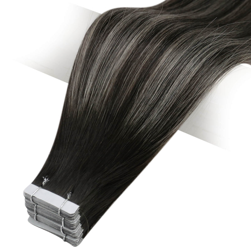 Load image into Gallery viewer, human hair extensions virgin straight white blonde hair extension tape ins human great quality and soft
