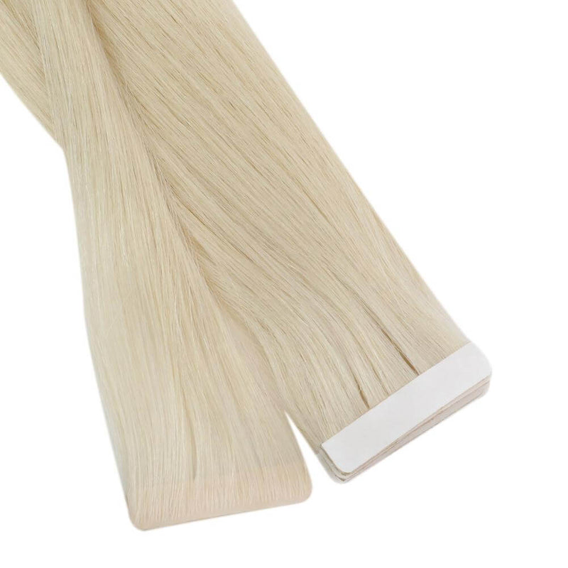 Load image into Gallery viewer, 18-inch creamy blonde tape in extensions, creamy blonde hair extensions, 22-inch creamy blonde tape in, high-quality creamy blonde hair tape in, seamless creamy blonde tape in hair, invisible tape in extensions for creamy blonde hair, 14-inch creamy blonde extensions, smooth creamy blonde hair
