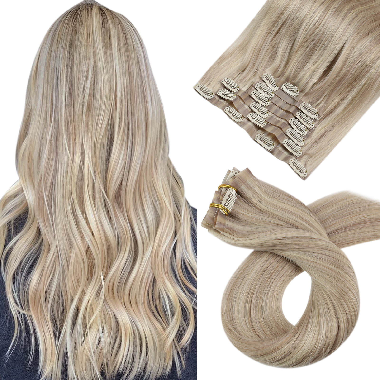 Soft Silky Straight 7pcs 16 inch clip ins for Women