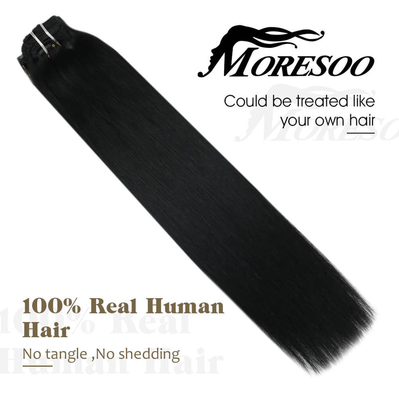 Load image into Gallery viewer, Double Weft Human Hair Extensions Clip In

