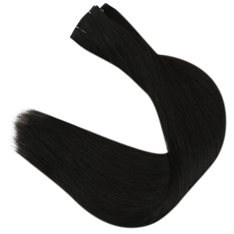 Load image into Gallery viewer, human hair virgin genius weft off black- black hair -black hair styles -long black hair-hair extension- hair extension lengths-extension hair-weft-weft hair extensions-weft extensions-hair weft
